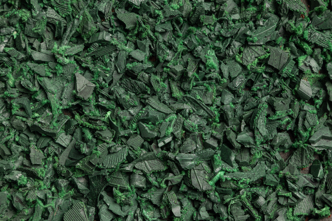 Green Rubber Mulch Nuggets