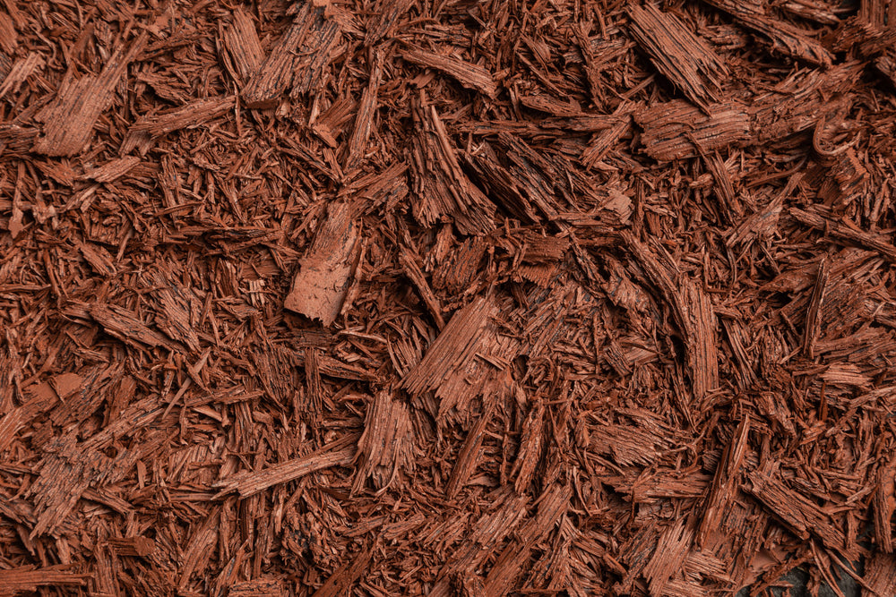 Shredded rubber mulch